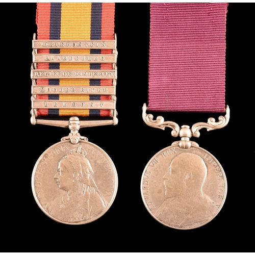 247 - A Boer War LSGC medal pair awarded to: 5486 Quartermaster Sergeant A. Sabine, Army Service Corps. Co... 