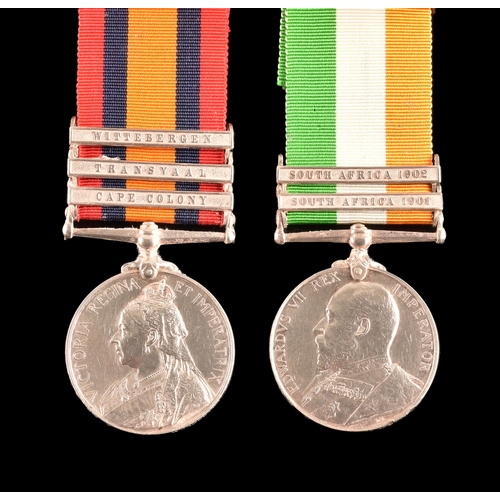 248 - A Boer War medal pair awarded to: 2909 Private. S. Tandy, Worcester Regiment. Comprising: a Queen&rs... 