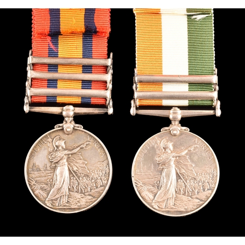 249 - A Boer War medal pair awarded to: 2781 Private. W. Audley, Worcester Regiment. Comprising: a Queen&r... 