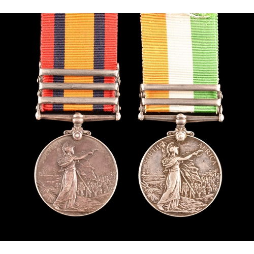 251 - A Boer War medal pair awarded to: 3629 Private. J. Connell, 3rd Battalion, Royal Munster Fusiliers. ... 