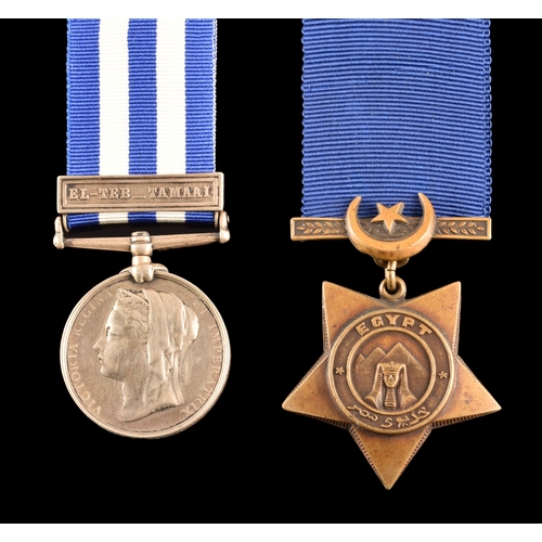 262 - An Egypt Campaign medal pair to: 2726 Private. T. Adams, 1st Battalion, York and Lancaster Regiment.... 