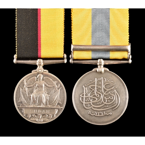 264 - A Sudan Campaign medal pair awarded to: 4597 Private. T. Arnold 1st Battalion, North Staffordshire R... 