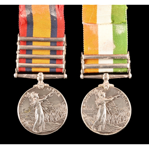 267 - A Boer War medal pair awarded to: 4600 Private. J. Sutton, 1st Battalion, Leicester Regiment. Compri... 