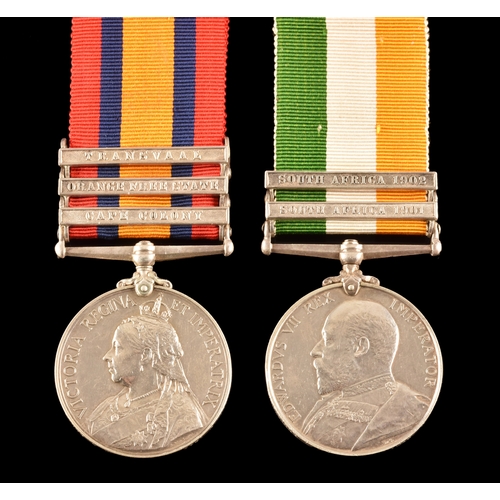 272 - A Boer War medal pair awarded to: 31859 Gunner Henry J. Smithers, Royal Field Artillery. Comprising:... 