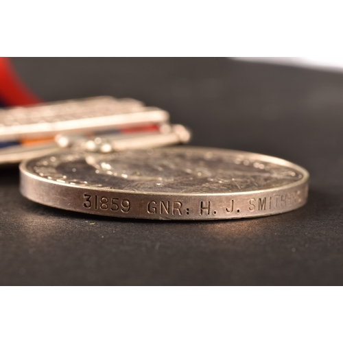 272 - A Boer War medal pair awarded to: 31859 Gunner Henry J. Smithers, Royal Field Artillery. Comprising:... 