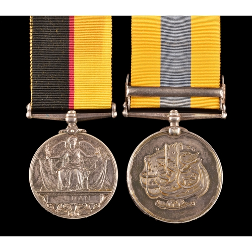 277 - A Sudan Campaign medal pair awarded to: 81660 Driver. E. Reynolds, Royal Artillery. Comprising: a Qu... 