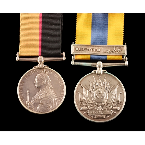 287 - A Sudan Campaign medal pair awarded to: 5605 Private. McDermott, 1st Battalion, Royal Irish Fusilier... 