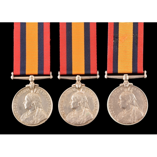 290 - A collection of three: Queen’s South Africa Medal, no clasp, Royal Navy to:1. John Stancombe, Stoker... 