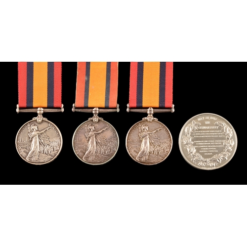 291 - A collection of three: Queen’s South Africa Medal, no clasp, Royal Navy to:1. A. E. Heart, Sto... 