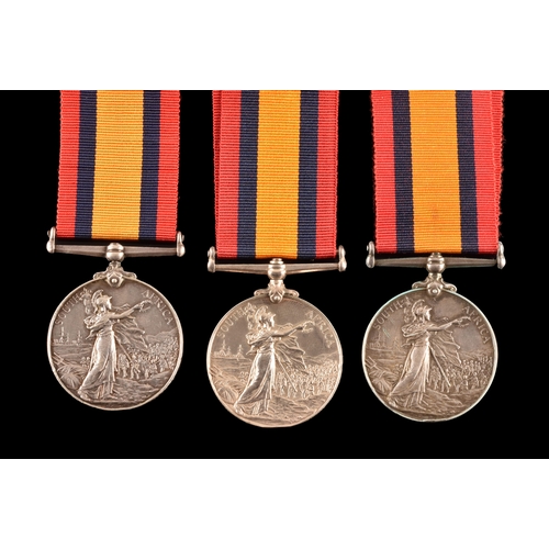 292 - A collection of three: Queen’s South Africa Medal, no clasp, all to H.M.S. Monarch, Royal Navy to:1.... 