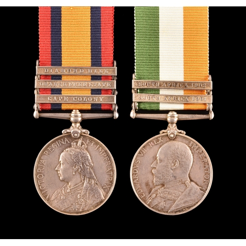 296 - A Boer War medal pair awarded to: 6561 Trooper J. Ballamy, 27th Company Imperial Yeomanry / South Af... 