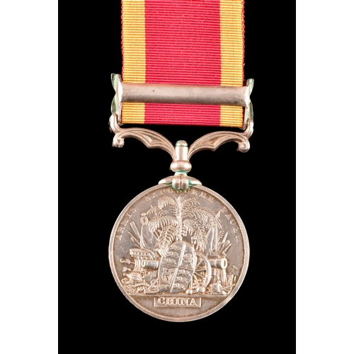 304 - A Second China War Medal, Second Opium War 1857-60 with 1 clasp Canton 1857, to Frederick Wise, Mast... 