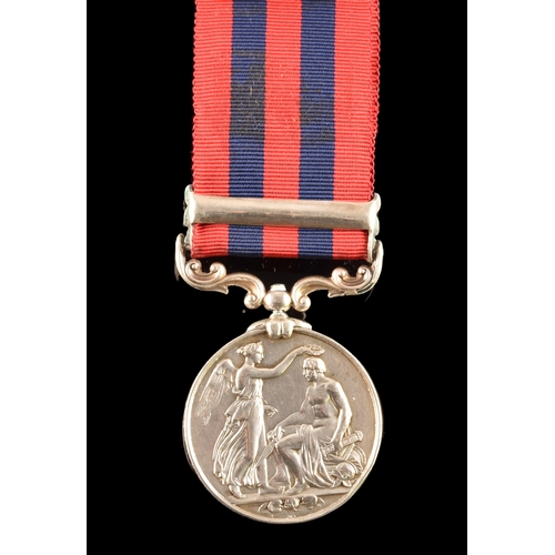 306 - An India General Service Medal 1854-95 with Umbeyla clasp to: 4262 W. Botterill, 1st Battalion, 7th ... 