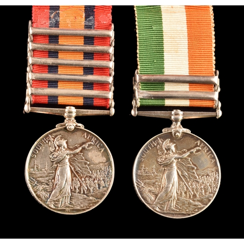 307 - A Boer War medal pair awarded to: 4937 Private. C. Cooke Grenadier Guards. Comprising: a Queen&rsquo... 