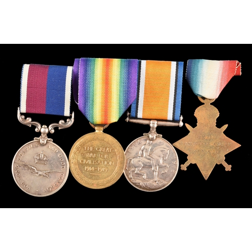 319 - A Great War LSGC four medal group to: 233980 / 314956 Flight Sergeant Harry Whittaker, RN / RAF. Com... 