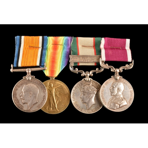 320 - A Great War and North West Frontier LSGC four medal group to: 1st Class Assistant Surgeon Charles De... 