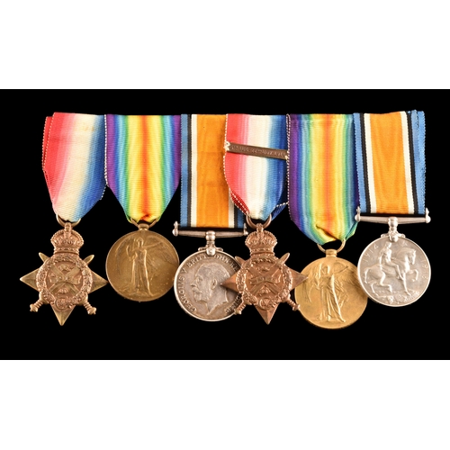 332 - Two Great War Medal Trios,  Army Veterinary Corps to: 1. 392 Private Albert A. Williams, AVC / RAVC,... 