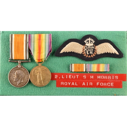 339 - Two Great War Medal Pairs, Royal Air Force, to:1. 2nd Lieutnant S. M. Morris, Royal Air Force, inclu... 