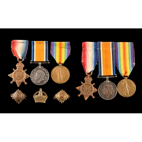 341 - Two Great War Medal Trios, London Regiment to:1. 2037 / 230419 / 16082 Corporal Charles Curtis, 2nd ... 