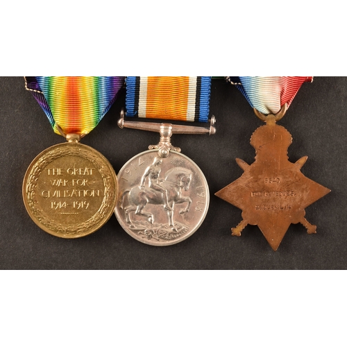 342 - Four Great War Medal Trios to:1. 4061 / 51294 Private / Acting Corporal Charles H. Lucas, 9th Lancer... 