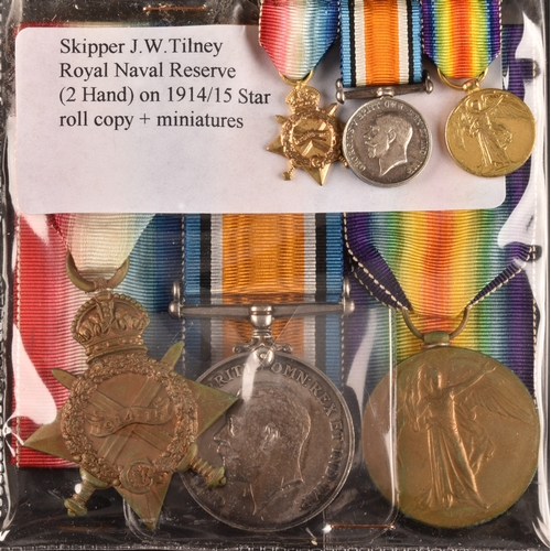 346 - Three Great War Medal Trios to:1. 8211 Private J. Webb, 2nd Battalion, Royal Welsh Fusiliers, a 1914... 