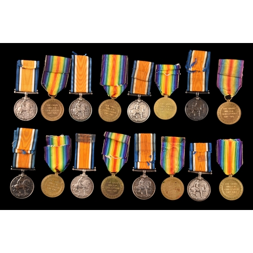 354 - Eight Great War Medal Pairs each comprising the British War Medal and the Victory Medal to: 1. 1067 ... 