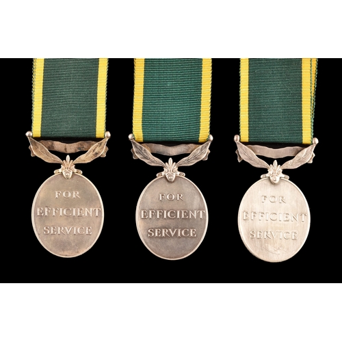 435 - The Territorial Efficiency Medal, For Efficient Service, three to: 1. Lieutenant J. M. W. Maund R.A.... 