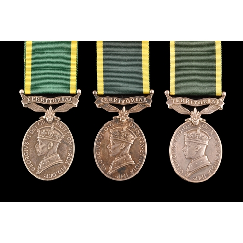 436 - The Territorial Efficiency Medal, For Efficient Service, three to: 1. 3445395 Fusilier J. G. Blagden... 