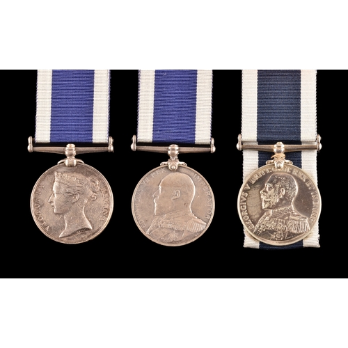 437 - Naval Long Service and Good Conduct Medal, three medals to: 1. 221100 Able Seaman, G. A. Spence, H.M... 