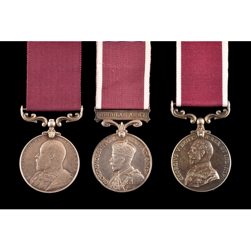 444 - Army Long Service and Good Conduct Medal, three medals to: 1. 6972706 Private T. Lyttle, North Staff... 