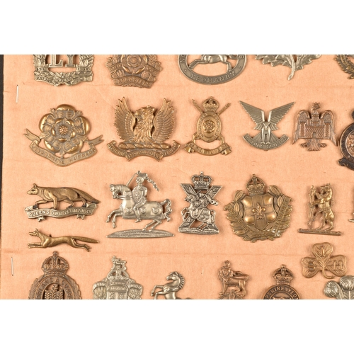 480 - A collection of military cap badges, including Highland Regiment, Lovat's Scouts, Scottish Horse Reg... 