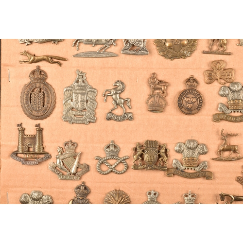 480 - A collection of military cap badges, including Highland Regiment, Lovat's Scouts, Scottish Horse Reg... 