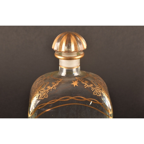 250 - A quadruple glass decanter by Humphrey Taylor of London with individual compartments for curaçao, pe... 