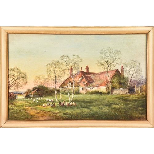 17 - Louis Van Staaten (Dutch, 1836-1909)'High place from the meadows', watercolour painting depicting a ... 