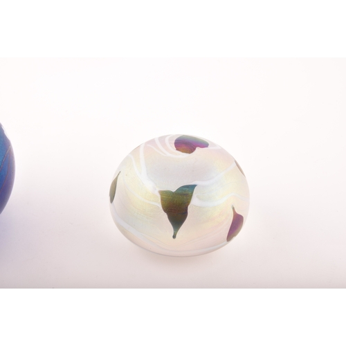 259 - A John Ditchfield Glasform paperweight with heart design, signed J.Ditchfield to base, together with... 