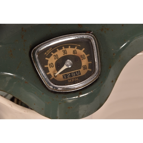 311 - A 1965 Honda C50 50cc moped, registration: EMO 61C, in green, with windshield and rear rack with pan... 