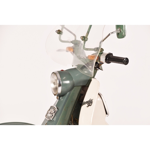 311 - A 1965 Honda C50 50cc moped, registration: EMO 61C, in green, with windshield and rear rack with pan... 