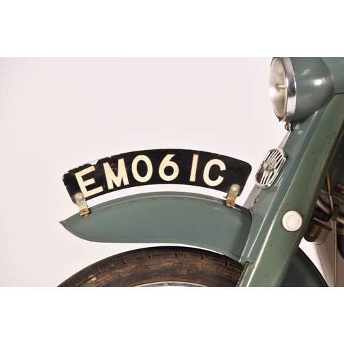 311 - A 1965 Honda C50 50cc moped, registration: EMO 61C, in green, with windshield and rear rack with pan... 