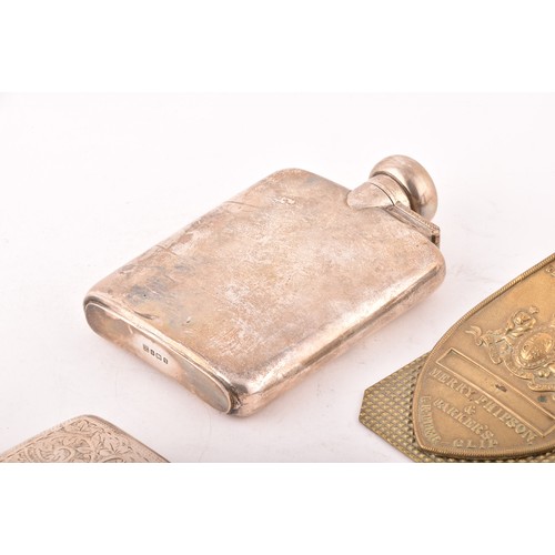 191 - A collection of silver items, including two Victorian napkin rings, two cigarette cases, one hallmar... 