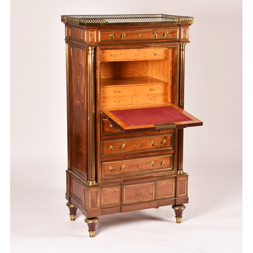 273 - Maison Lemarchand & Lemoine, Paris. A large late 19th century mahogany and ormolu secretive cabi... 