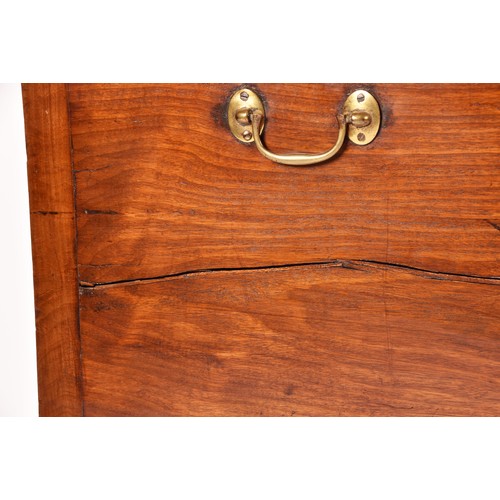 297 - A George III mahogany dressing chest, the top with a pair of flaps opening to reveal a fitted interi... 