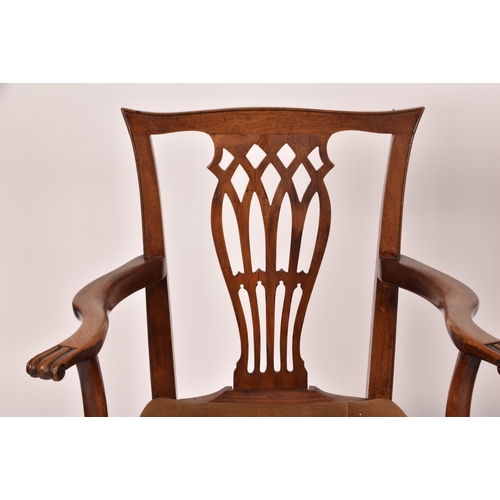 298 - A matched set of 12 Irish George III mahogany dining chairs circa 1760-1780, comprising two armchair... 