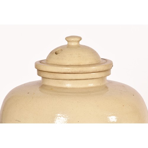 308 - Two  very large distilled water stoneware jars and covers, one stamped Doulton & Co, RM2 T M29A ... 