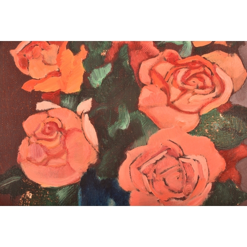 53 - Emmanuel Lamotte (French, 1916-1998)A still life of pink roses, indistinct signature to lower left, ... 