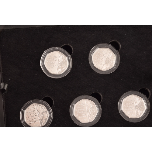 146 - A collection of silver proof coin sets, including a Dambusters 80th anniversary silver three coin se... 