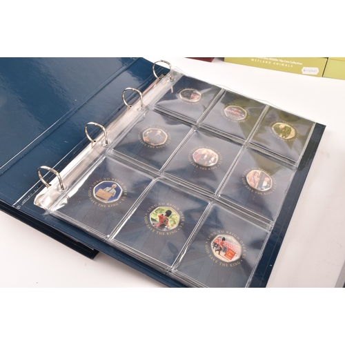 150 - A collection of assorted collectors coins sets, including The Wildlife collection in a folder and bo... 