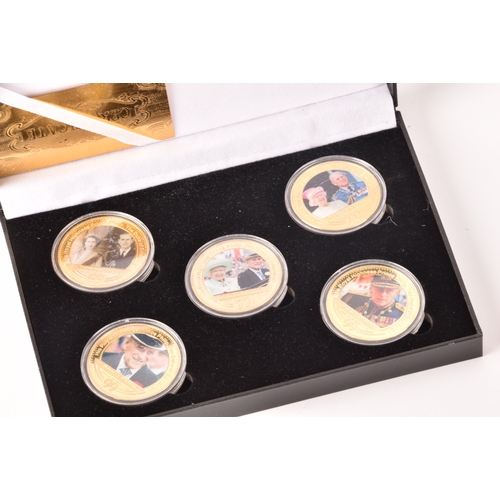 153 - A collection of commemorative silver coins, including the Queen Elizabeth II memorial fine silver pr... 