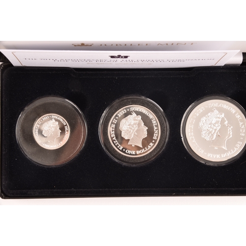 154 - A collection of silver collectors coins sets, including the 70th anniversary of the Queen's Coronati... 