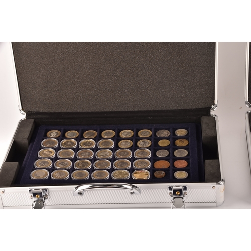 156 - A collection of assorted circulated coins, GB and world coins, including some silver examples and so... 