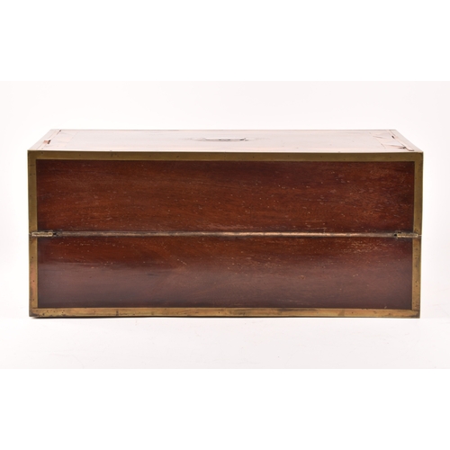 334 - A good Victorian mahogany writing slope, the top and sides inlaid with specimens woods and engraved ... 